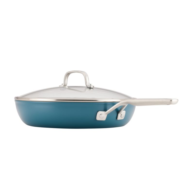 KitchenAid ® Agave Hard-Anodized Ceramic Non-Stick Induction 12.5" Fry Pan with Lid - image 2 of 5