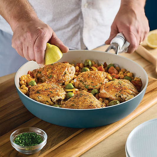 KitchenAid ® Agave Hard-Anodized Ceramic Nonstick Induction 12.5" Fry Pan with Lid