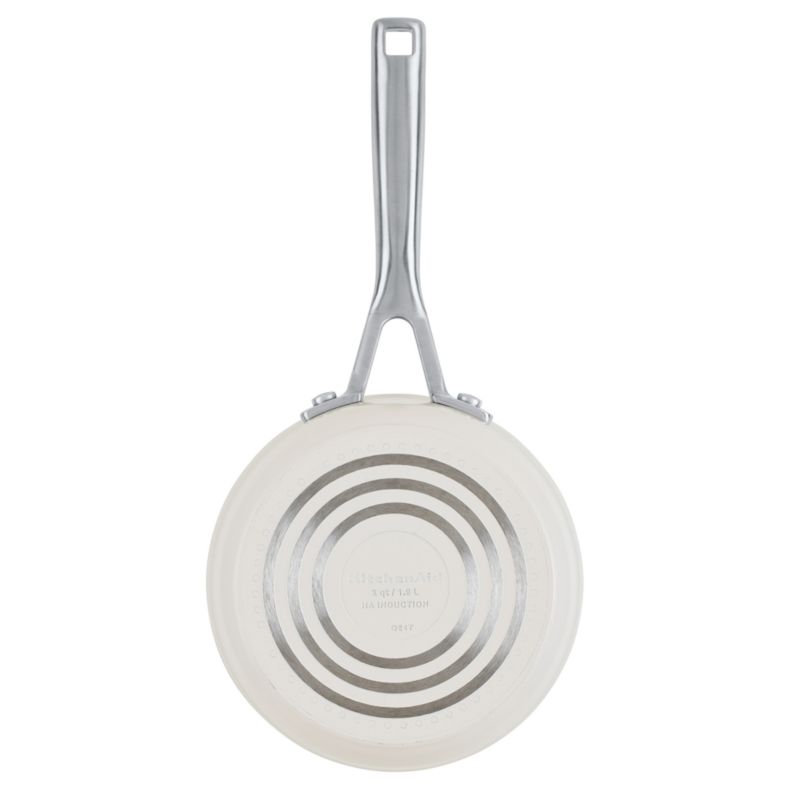 KitchenAid ® Porcelain White Hard-Anodized Ceramic Non-Stick Induction 2-Qt. Saucepan with Lid - image 5 of 6