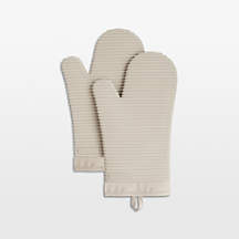 KitchenAid Milkshake Ribbed Soft Silicone Oven Mitts, Set of 2 + Reviews | Crate & Barrel