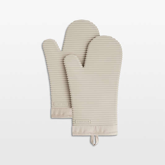 KitchenAid Milkshake Ribbed Soft Silicone Oven Mitts, Set of 2