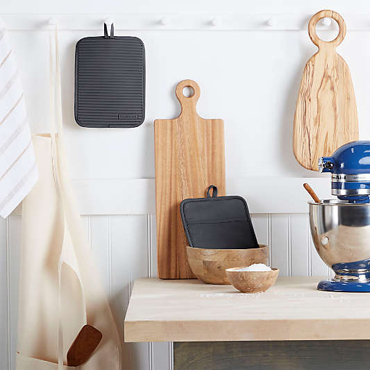 KitchenAid ® Charcoal Ribbed Soft Silicone Pot Holders, Set of 2