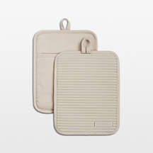 KitchenAid Milkshake Ribbed Soft Silicone Pot Holders, Set of 2 + Reviews | Crate & Barrel