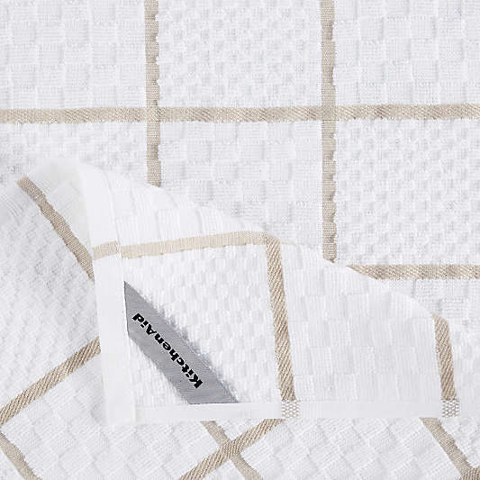 KitchenAid ® Milkshake Quilted Cotton Terry Cloth Oven Mitt, Pot Holder and Kitchen Towel 4-Piece Set