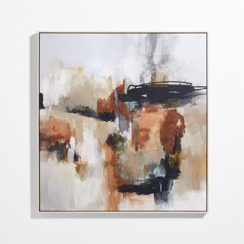 "Bloom" Framed Brown & Black Abstract Wall Art Print 47"x50" by Kichael Bonofiglio - image 4 of 7