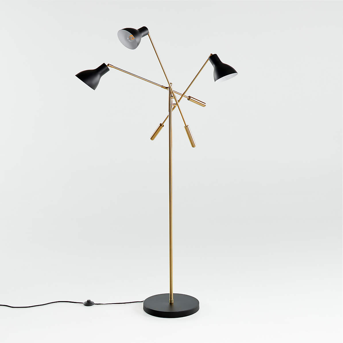 Triple shop floor lamp