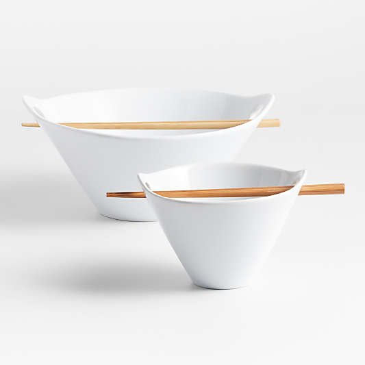 Kai 11" Noodle Bowl with Chopsticks