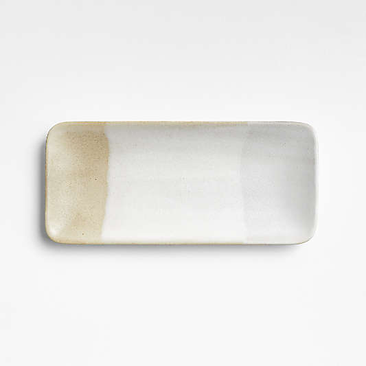 Kaito 10" Rectangle Stoneware Sushi Plate