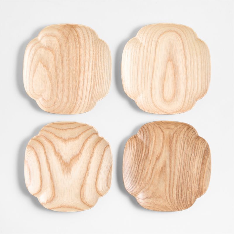 Kanso Natural Ash Wooden Coasters, Set of 4 - image 1 of 2