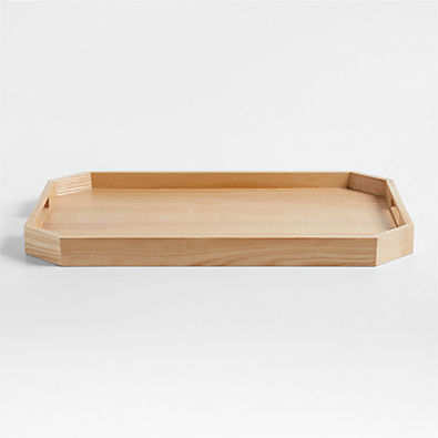 View Kanso Rectangle Natural Ash Wood Serving Tray details
