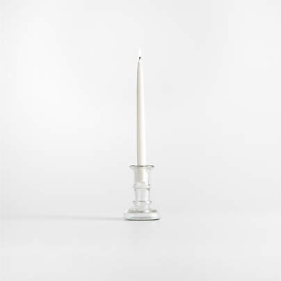 Kati Small Clear Glass Taper Candle Holder 5"