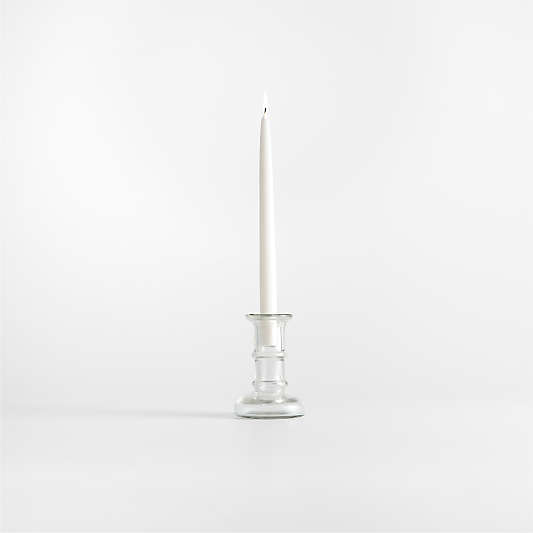 Kati Small Clear Glass Taper Candle Holder 5"