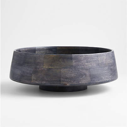 Katin Black Wood Centerpiece Bowl