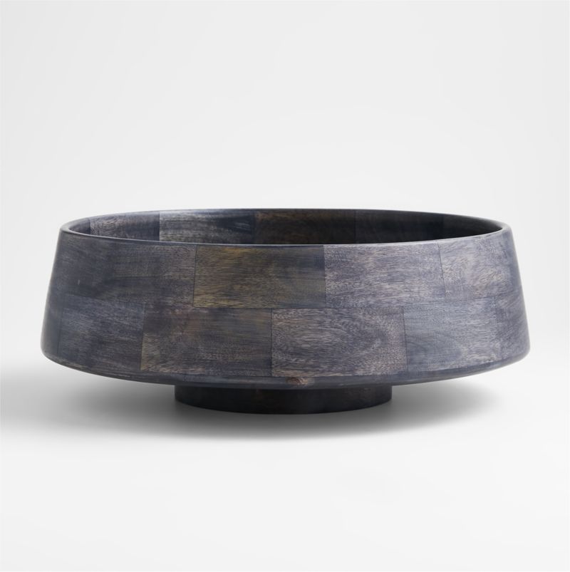 Black Tri-Footed Ceramic Centerpiece Bowl