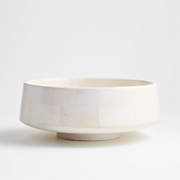 White Tri-Footed Ceramic Centerpiece Bowl 12"