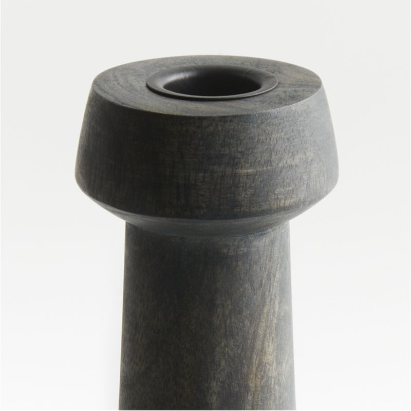 Katin Large Black Wood Taper Candle Holder 11.5" - image 7 of 8