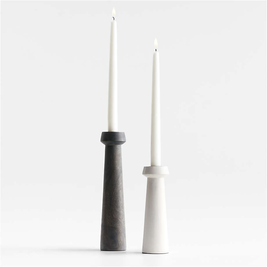 Katin Wood Taper Candle Holders