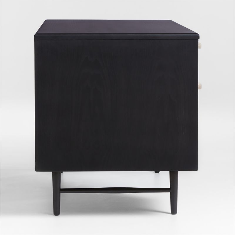 Kaufman 62" Black and Natural Wood Desk with File Drawer - image 5 of 10