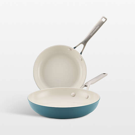 KitchenAid ® Agave Hard-Anodized Ceramic Non-Stick Skillets, Set of 2