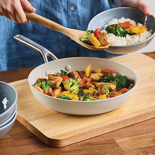 KitchenAid ® Porcelain White Hard-Anodized Ceramic Non-Stick Skillets, Set of 2