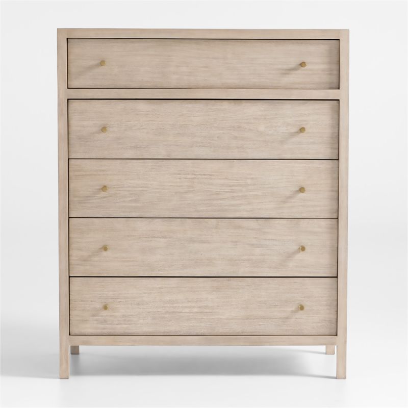 Keane Weathered Natural Wood 5-Drawer Chest