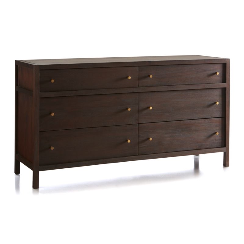 Keane Espresso Wood 6-Drawer Dresser