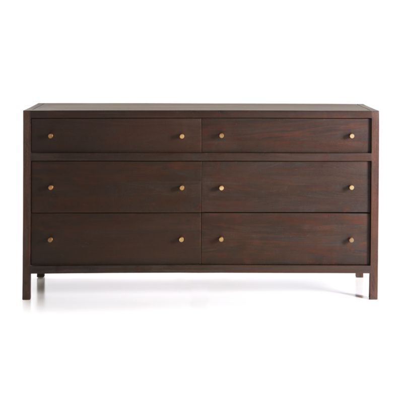 Keane Espresso Wood 6-Drawer Dresser