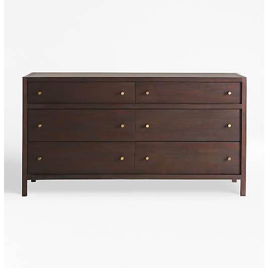 Keane Espresso Wood 6-Drawer Dresser