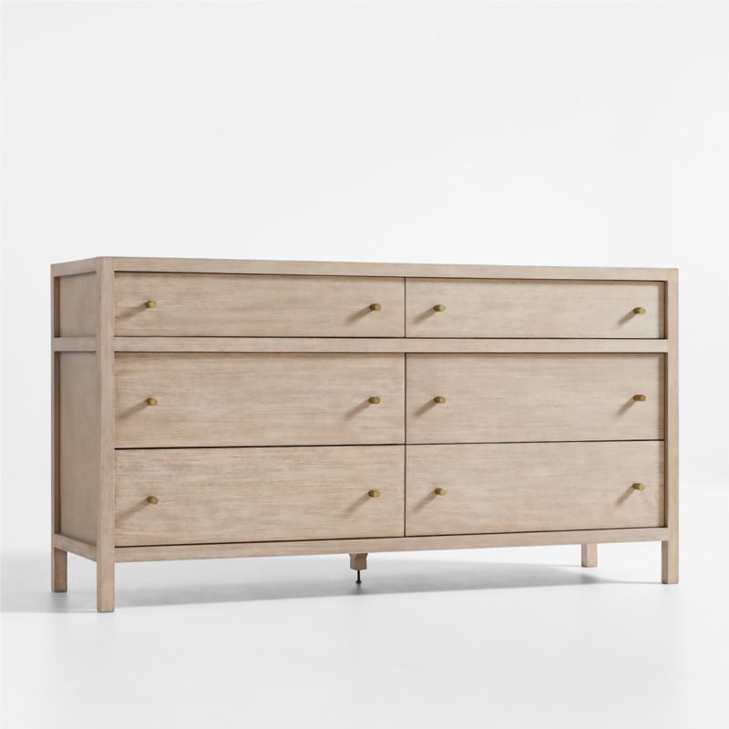 Keane Weathered Natural Wood 6-Drawer Dresser