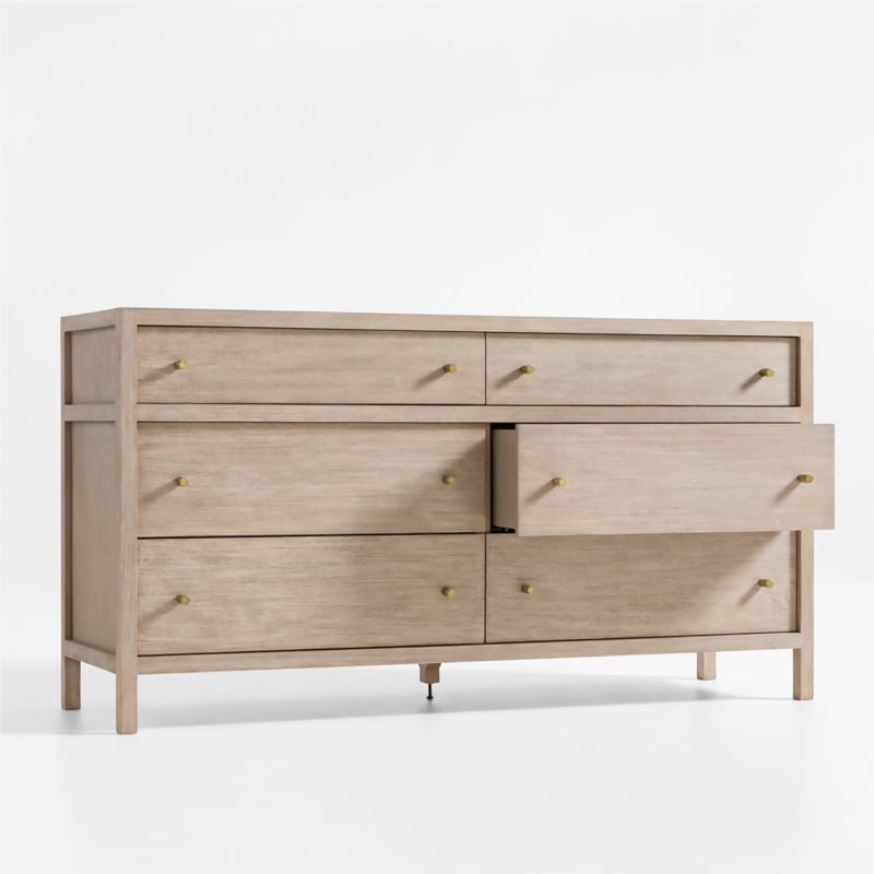 Keane Weathered Natural Wood 6-Drawer Dresser