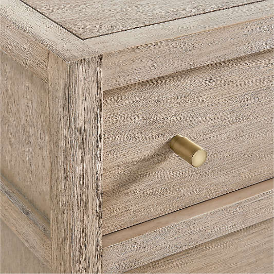 Keane 64" Weathered Natural Solid Wood 6-Drawer Dresser