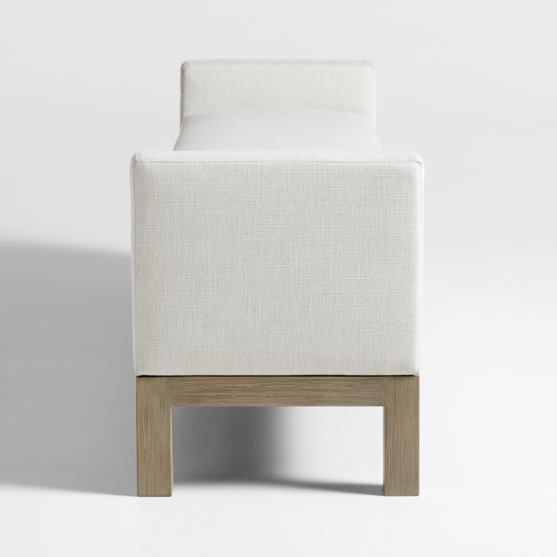 Keane 70" Weathered Natural Wood Upholstered Bench - image 6 of 8