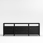 Keane 72" Black Wood Storage Media Console
