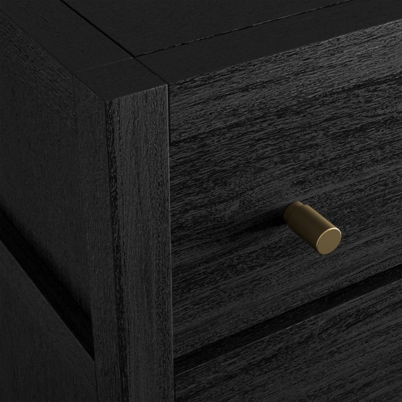 Keane Black Solid Wood 6-Drawer Dresser - image 6 of 7