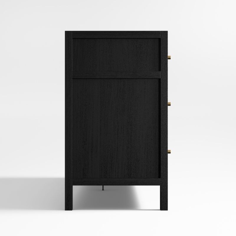 Keane Black Solid Wood 6-Drawer Dresser - image 5 of 7