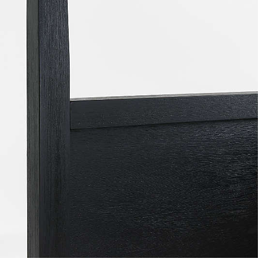 Keane Black Solid Wood Queen Canopy Bed