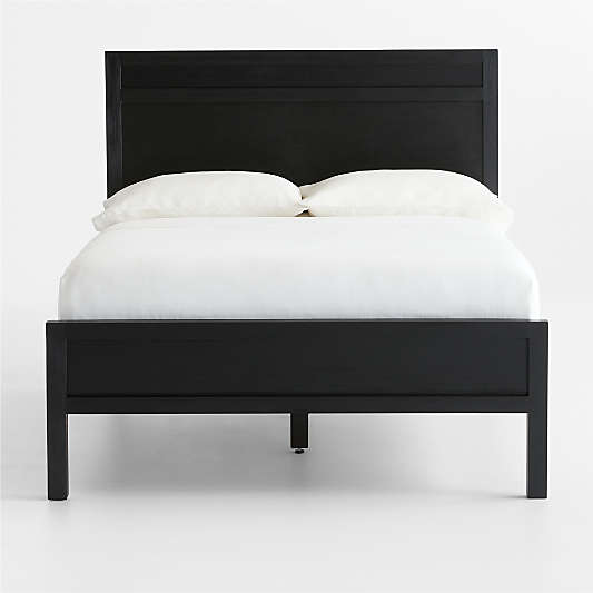 Keane Black Solid Wood Full Bed