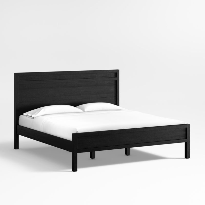 Keane Black Solid Wood King Bed - image 4 of 6