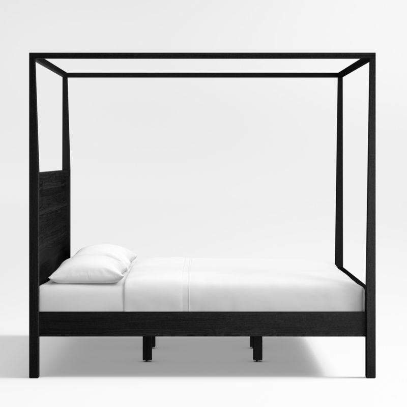 Keane Black Solid Wood King Canopy Bed - image 5 of 6