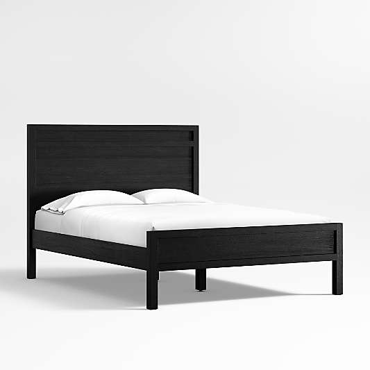 Keane Black Solid Wood Queen Bed