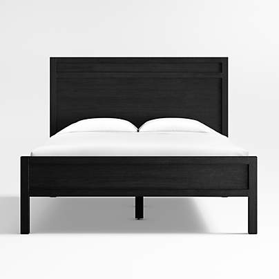 Keane Black Solid Wood Queen Bed