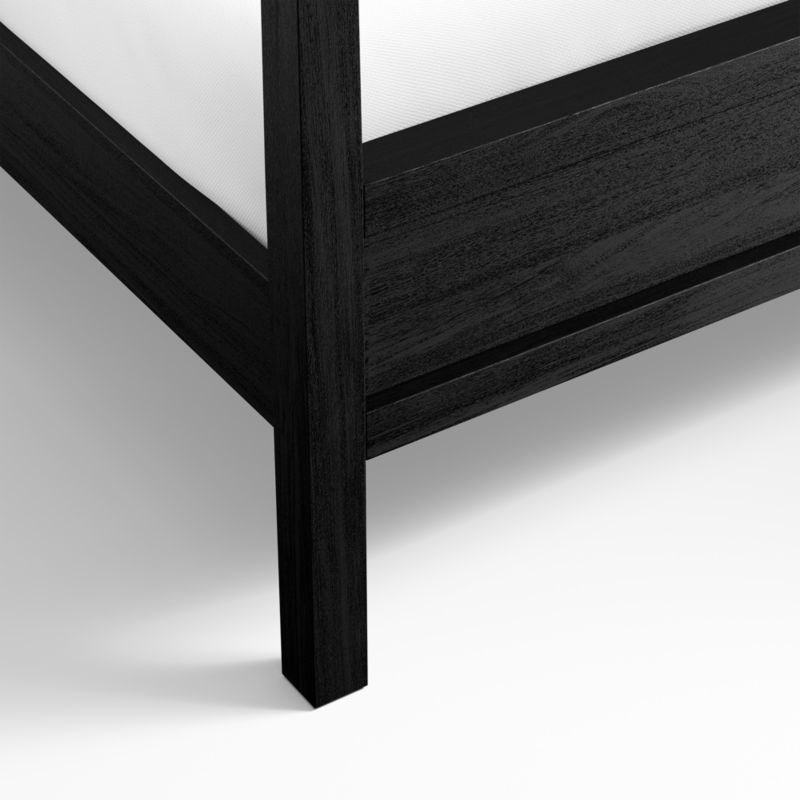 Keane Black Solid Wood King Canopy Bed - image 3 of 6