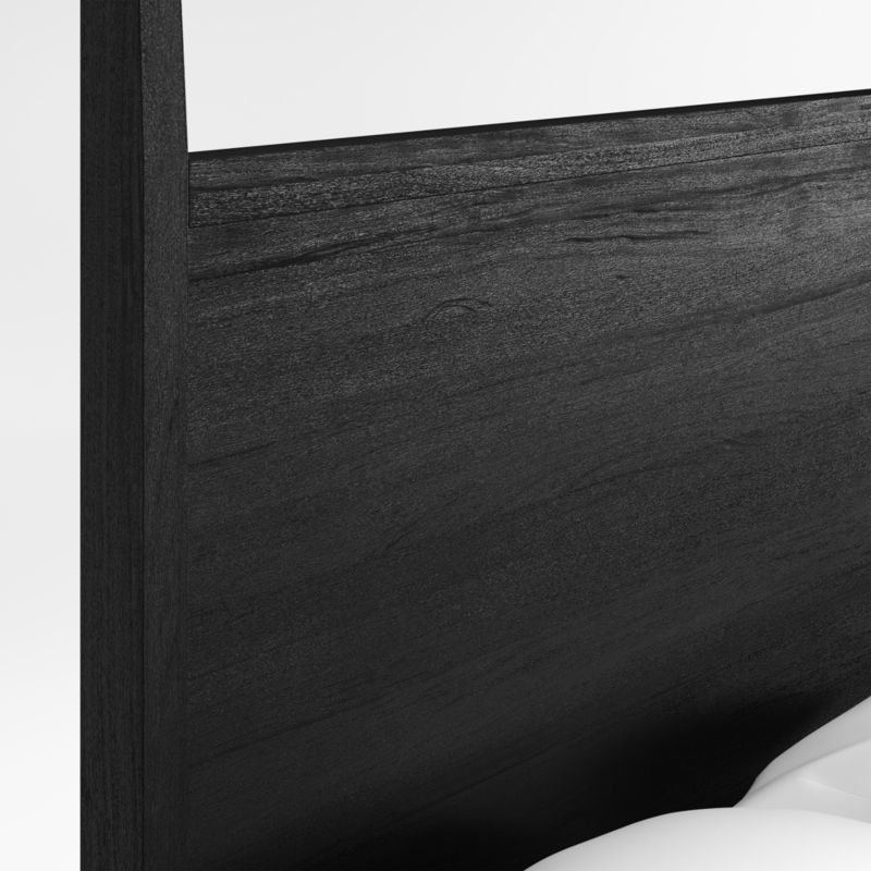 Keane Black Solid Wood King Canopy Bed - image 2 of 6