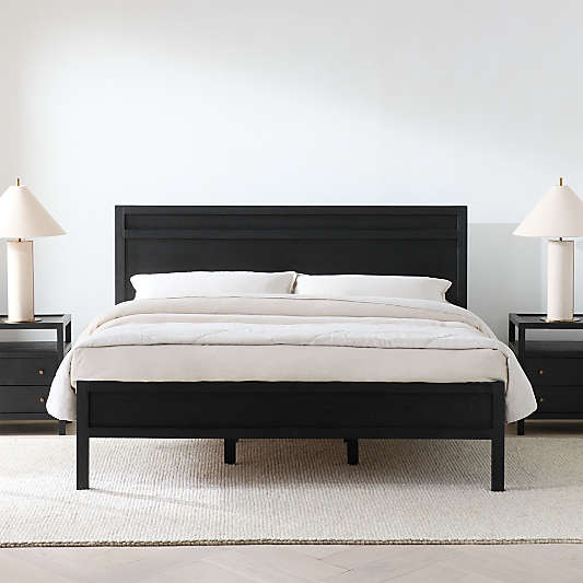 Keane Black Solid Wood Bed