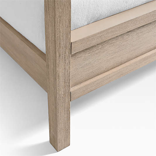 Keane Weathered Natural King Solid Wood Canopy Bed