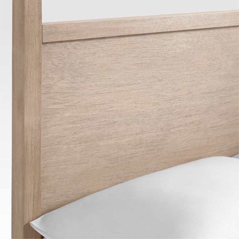 Keane Weathered Natural Queen Wood Canopy Bed