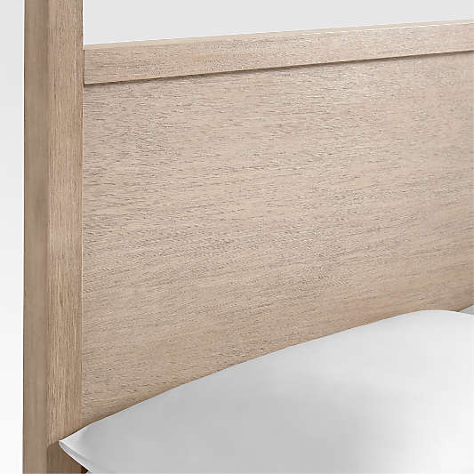 Keane Weathered Natural King Solid Wood Canopy Bed