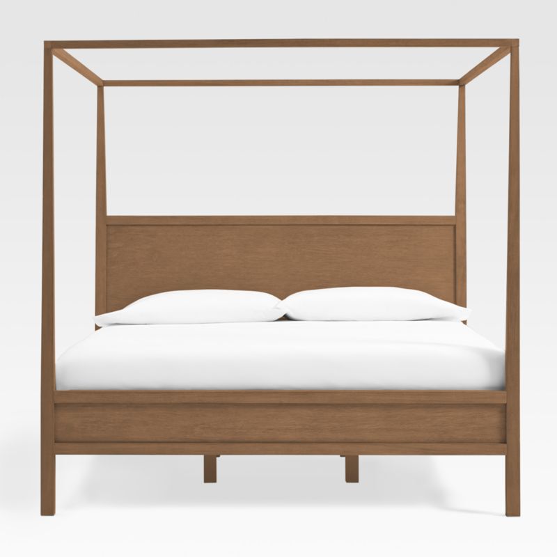 Viewing product image Keane Solid Driftwood King Canopy Bed - image 1 of 9