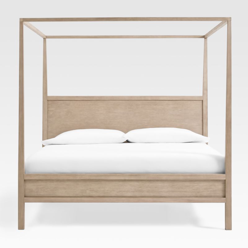 Keane Weathered Natural King Solid Wood Canopy Bed - image 0 of 7