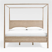 Keane Weathered Natural King Wood Canopy Bed